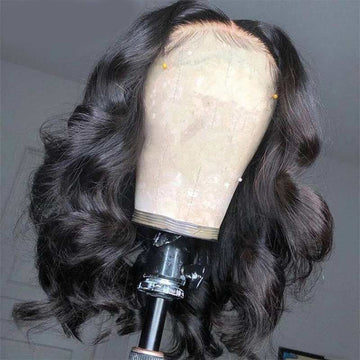 Ali Annabelle 14 Inch Short Body Wave Lace Frontal Wigs Shoulder Length 13x4 Human Hair Wigs